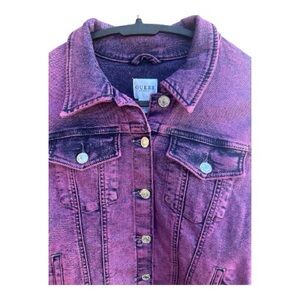 Guess Denim acid washed Purple jacket embroidered 1981
Size L